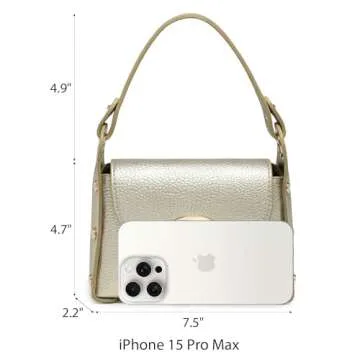 VONMAY Women Small Crossbody Bag Studded Evening Bags Clutch Purse Satchel Handbag for Wedding/Prom/Cocktail Party (Gold)