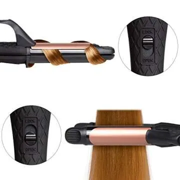 AmoVee Travel Curling Iron & Straightener, Dual Voltage
