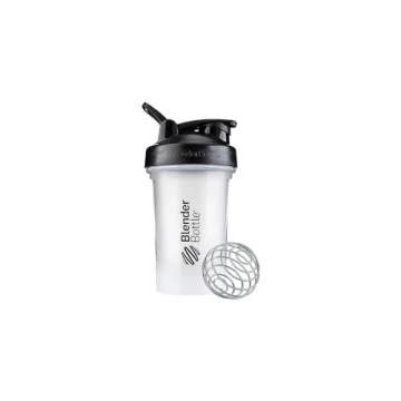 BlenderBottle Classic V2 Shaker Bottle - 20-Ounce, Clear/Black - Perfect for Protein Shakes and Pre ...