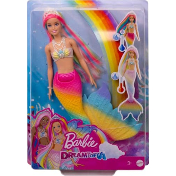 Barbie Dreamtopia Rainbow Magic Mermaid Doll with Color Change Feature
