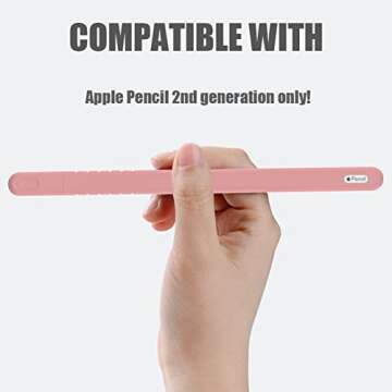 YINVA Grip Holder Case Compatible with Apple Pencil Pro/ 2nd Generation, Sleeve Cover Skin Accessori...