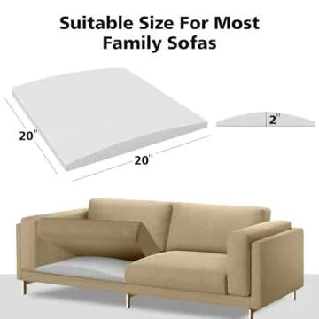 Couch Cushions Support for Sagging Seat – 20X20 inch Foam