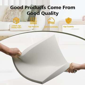 Couch Cushions Support for Sagging Seat – 20X20 inch Foam