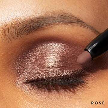 LAURA GELLER NEW YORK Make It A Double Dual-Ended Eyeshadow - Rosé - Cream Eyeshadow Stick + Matching Powder Eyeshadow - Crease-Proof & Smudge-Proof