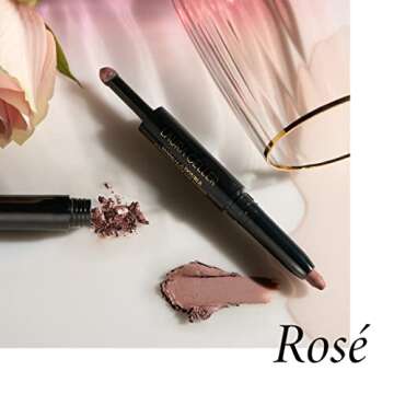 LAURA GELLER NEW YORK Make It A Double Dual-Ended Eyeshadow - Rosé - Cream Eyeshadow Stick + Matching Powder Eyeshadow - Crease-Proof & Smudge-Proof