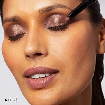 LAURA GELLER NEW YORK Make It A Double Dual-Ended Eyeshadow - Rosé - Cream Eyeshadow Stick + Matching Powder Eyeshadow - Crease-Proof & Smudge-Proof