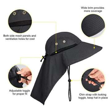 Outdoor Sun Hat for Men with UV Protection Wide Brim