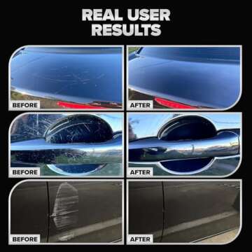 Carfidant Black Scratch and Swirl Remover - Car Scratch Remover for Paint Scratches - Polishing Compound for Cars Kit with Buffer Pad - Buffing Compound for Car Paint Restorer