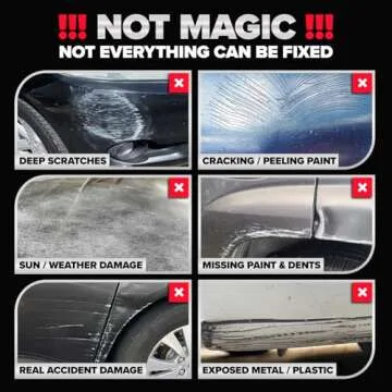 Carfidant Black Scratch and Swirl Remover - Car Scratch Remover for Paint Scratches - Polishing Compound for Cars Kit with Buffer Pad - Buffing Compound for Car Paint Restorer