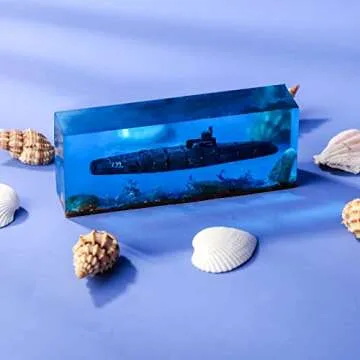 LET'S RESIN Epoxy Resin Molds, Resin Casting Molds Silicone Square Ball Molds 9PCS Different Sizes, Silicone Resin Molds for Resin Jewelry, Soap, Dried Flower Leaf, DIY Fans