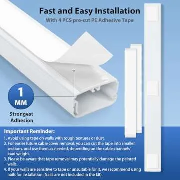 ZhiYo CMR02 Cord Hider, 31.5in Cable Management Kit
