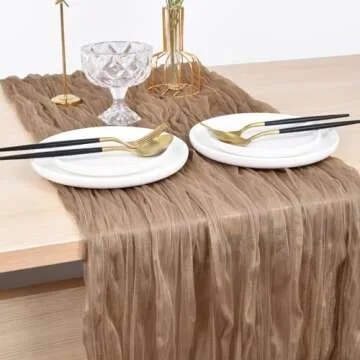 Rustic Cheesecloth Table Runner - Elegant & Versatile