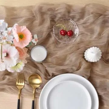 Rustic Cheesecloth Table Runner - Elegant & Versatile