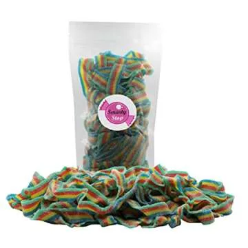Smarty Stop Sour Candy Belts 1 lb - Chewy Rainbow Treat