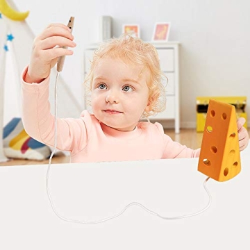 Wooden Lacing Cheese Toy for Children 3-5 Years