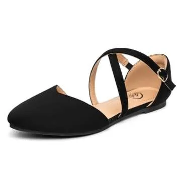 Trary Women's Comfortable Black Flats for Any Occasion