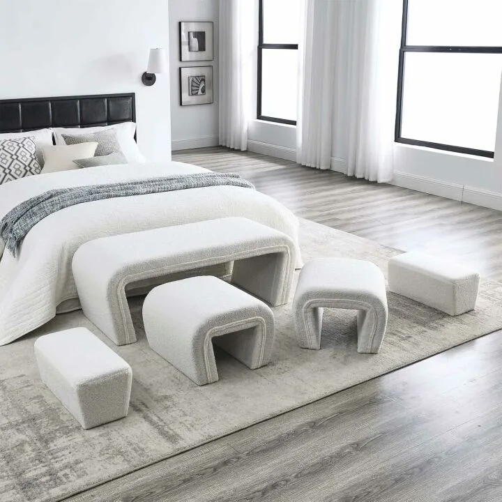 Ottoman Bench with Stools for Living Room