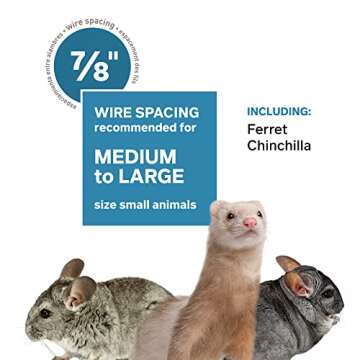 Prevue Pet Products 485 Feisty Ferret Home with Stand, Black Hammertone