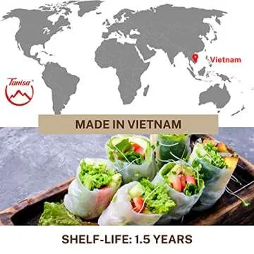 Tanisa Organic Rice Paper Wrappers, 38 Sheets, Gluten-Free