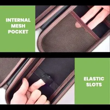 Stethoscope Case Compatible with 3M Littmann Classic III Monitoring/Lightweight II S.E/Cardiology IV Diagnostic/MDF Acoustica Stethoscopes, Extra Pocket for Doctor & Nurse Accessories (Dark Brown)