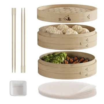 Elevate Your Cooking: Prime Home Direct 10" Bamboo Steamer Set with Accessories