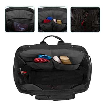 Fasrom Mesh Beach Bag Backpack with Zipper Bottom, Sport Gym Backpack for Swimming, Beach, Pool and ...