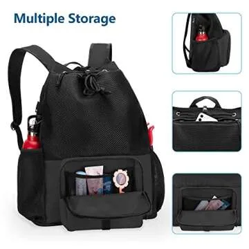 Spacious Fasrom Mesh Beach Bag Backpack - Perfect for Summer Fun