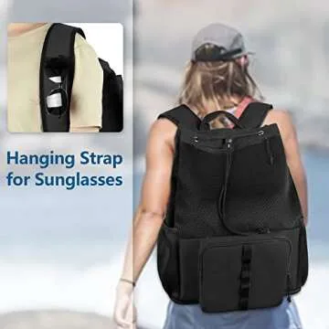 Spacious Fasrom Mesh Beach Bag Backpack - Perfect for Summer Fun