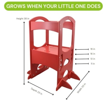 Kids Learning Tower Adjustable Height Kitchen Helper