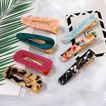 32 Pcs Pearl Acrylic Large Medium Mini Hair Clips Pins Barrette Hair Clips for Women Girls Fashion Hair Accessories