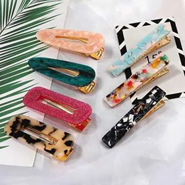 32 Pcs Pearl Acrylic Large Medium Mini Hair Clips Pins Barrette Hair Clips for Women Girls Fashion Hair Accessories