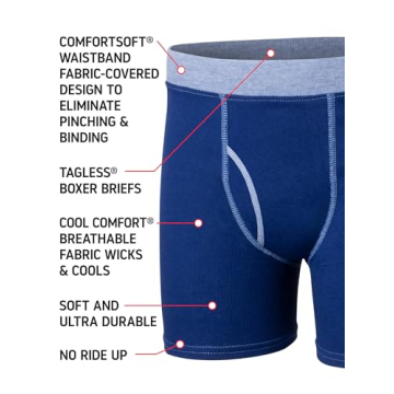 Hanes Comfort Flex Boys' 7 Pack Boxer Briefs