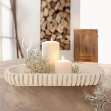 Artisan Decorative Wooden Bowl for Rustic Home Decor