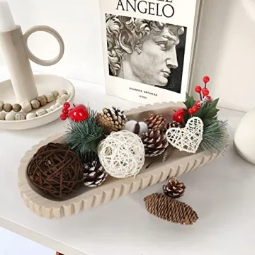 Artisan Decorative Wooden Bowl for Rustic Home Decor