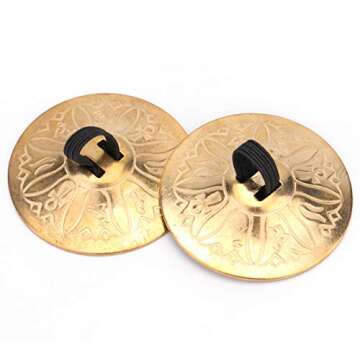 Foraineam 2 Pairs / 4 pcs American Belly Dance Finger Zills/Sagats/Cymbals