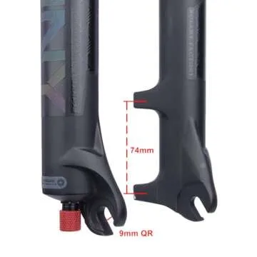 BOLANY 26/27.5/29 MTB Bike Air Suspension Fork Shock Absorber Rebound Adjustment 1 1/8 Straight Tube QR 9mm Travel 100mm Manual/Remote Locking Fit Mountain/Road Bike