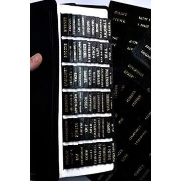 UPAFEXXI-Leather Bible Tabs, Bible Tabs for Women and Men(Gold Foil Lettering) Large Print Stickers, Easy to Read and Apply, 80 Chapters Labels for Easy Navigation(Black)