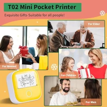 Ponek Mini Sticker Printer Bluetooth Inkless Portable