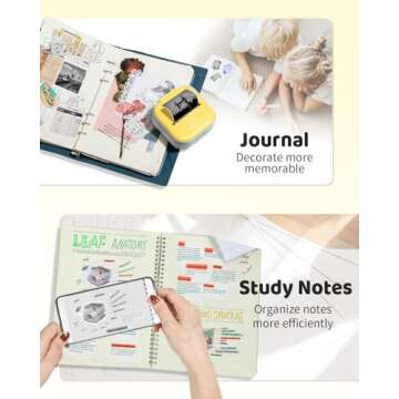 Ponek Mini Sticker Printer Bluetooth Inkless Portable