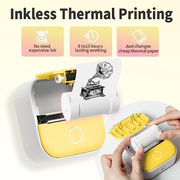 Ponek Mini Sticker Printer Bluetooth Inkless Portable