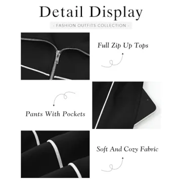 Stylish BTFBM Women's Two Piece Tracksuit for Fall