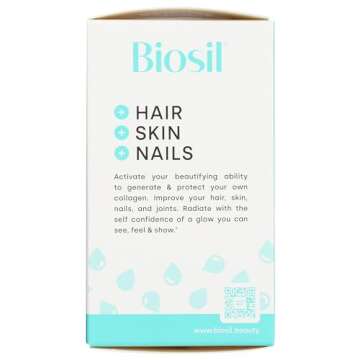 BioSil by Natural Factors, Beauty, Bones, Joints Liquid, Supports Healthy Hair, Skin and Nails, Vegan Collagen, Elastin and Keratin Generator, 1 Oz