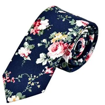 Stylish Geek-M Men's Floral Tie for Business and Weddings