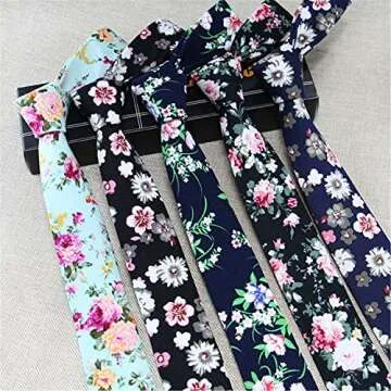 Stylish Geek-M Men's Floral Tie for Business and Weddings