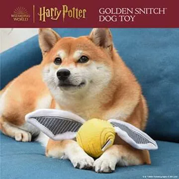 Harry Potter Snitch Pet Squeaker Toy – Ideal for Light Chewers and Potter Fans