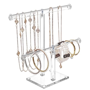 MOOCA Deluxe Clear Acrylic Jewelry Organizer for Stylish Storage