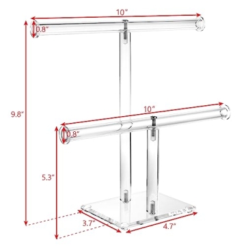 MOOCA Deluxe Clear Acrylic Jewelry Organizer for Stylish Storage