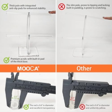 MOOCA Deluxe Clear Acrylic Jewelry Organizer for Stylish Storage