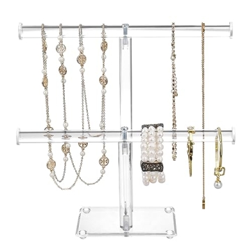 MOOCA Deluxe Clear Acrylic Jewelry Organizer for Stylish Storage