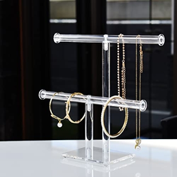 MOOCA Deluxe Clear Acrylic Jewelry Organizer for Stylish Storage